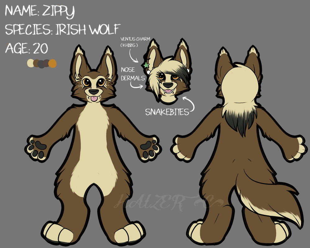 Zippy The Irish Wolf Ref Sheet 2015