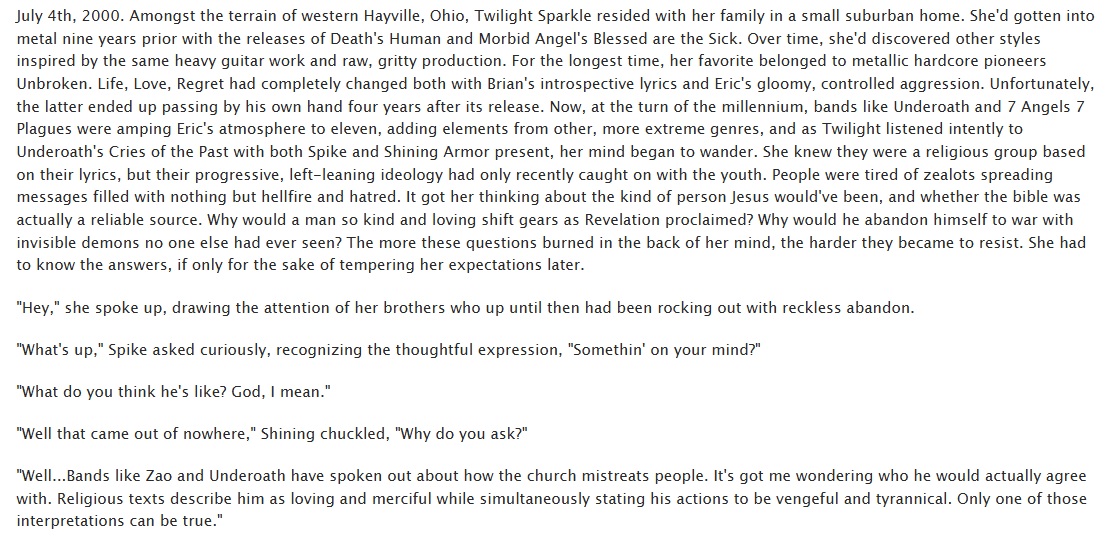 Metalcore Twilight's Thoughts on God
