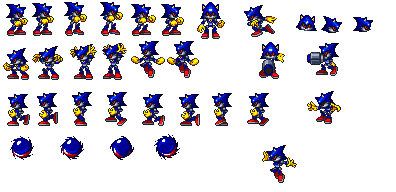 Metal Sonic - Metal Sonic Sprites - 232x552 PNG Download - PNGkit