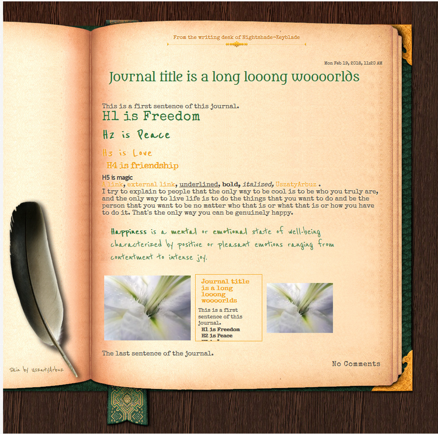 From the writing desk Journal skin by UszatyArbuz From the writing desk Journal skin by UszatyArbuz