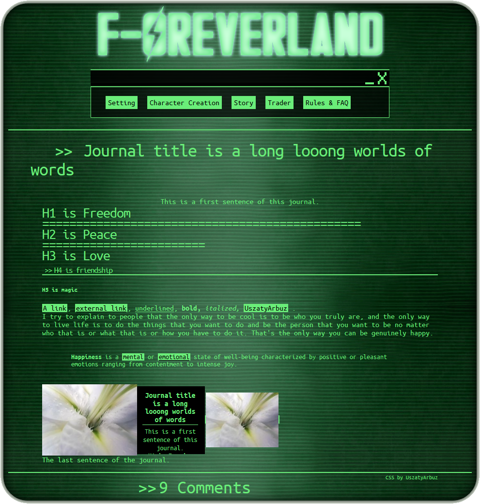F-Oreverland journal skin