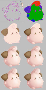 Cleffa plushie step-by-step