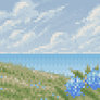 Hydrangeas and lake