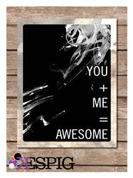 You and Me, Awesome Typography Print Poster