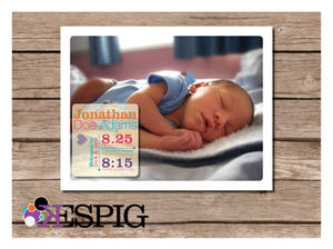 Cute Modern Birth Announcement Baby Announcement