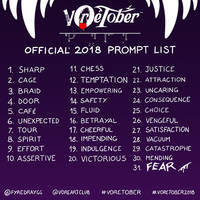 OFFICIAL VORETOBER 2018 PROMPT LIST! ~