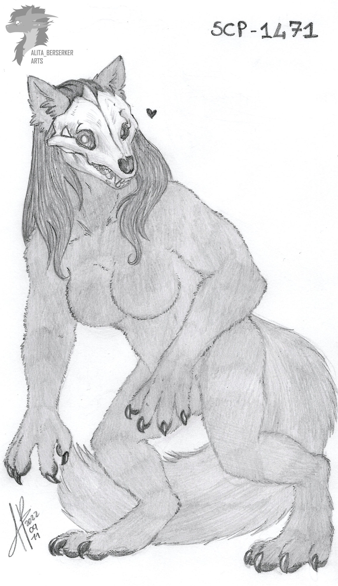 282849 - safe, artist:theart 10, scp-1471-a (scp), canine, mammal