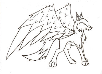 Wolf with wings