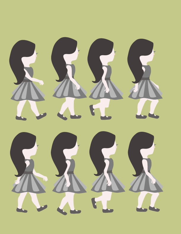 Little Girl: character-walk cycle by CakePastel on DeviantArt