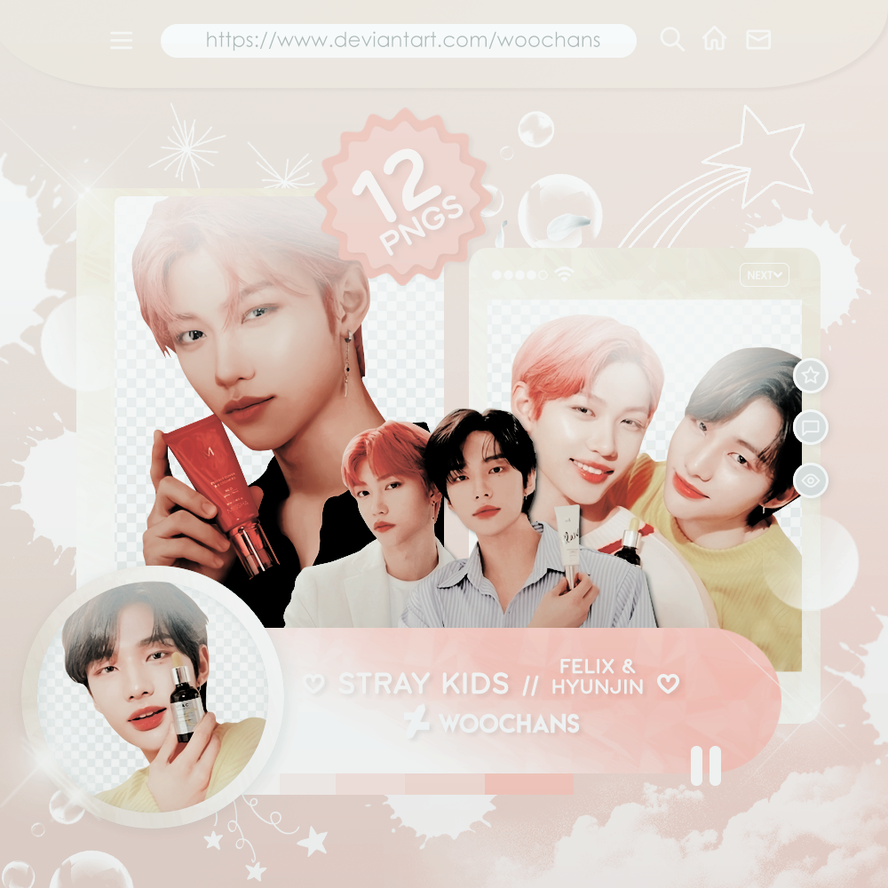 338 PNG PACK [Stray Kids Felix + Hyunjin - star1] by ungodlybee on 