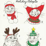 Silly Holiday Cat Adopts - $1