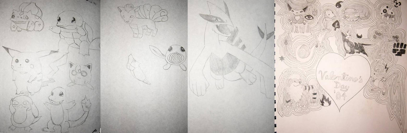 1999 and 2004 Pokemon fanart
