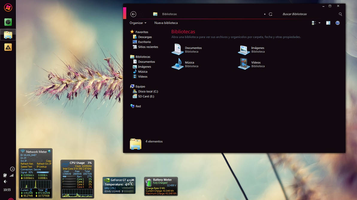 Windows 7 Taskbar Deviantart Windows 7 Desktop 02 by LeonardKrum on DeviantArt