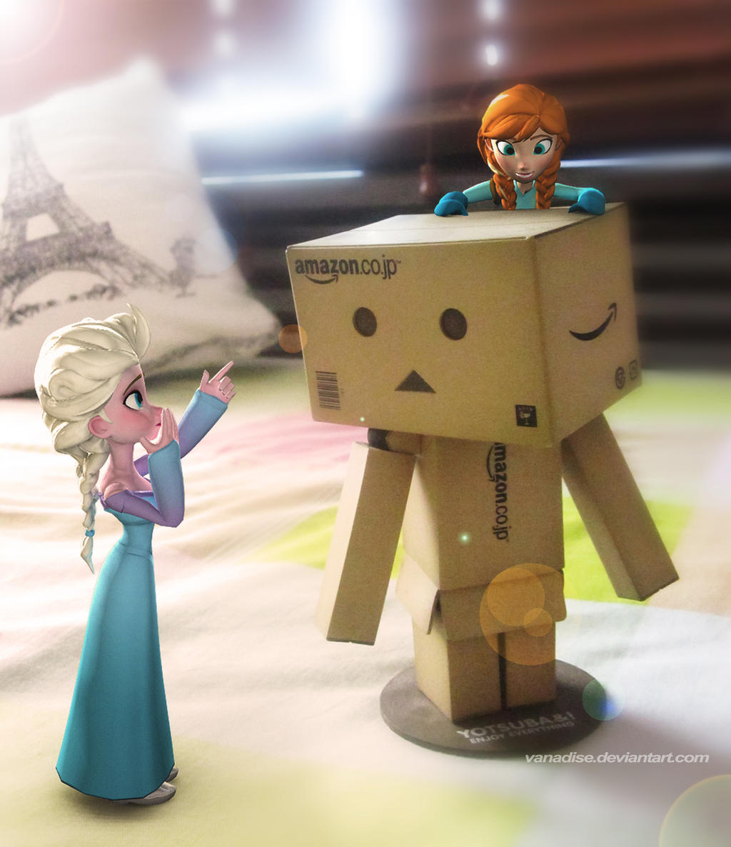 Elsa and Anna with Danbo