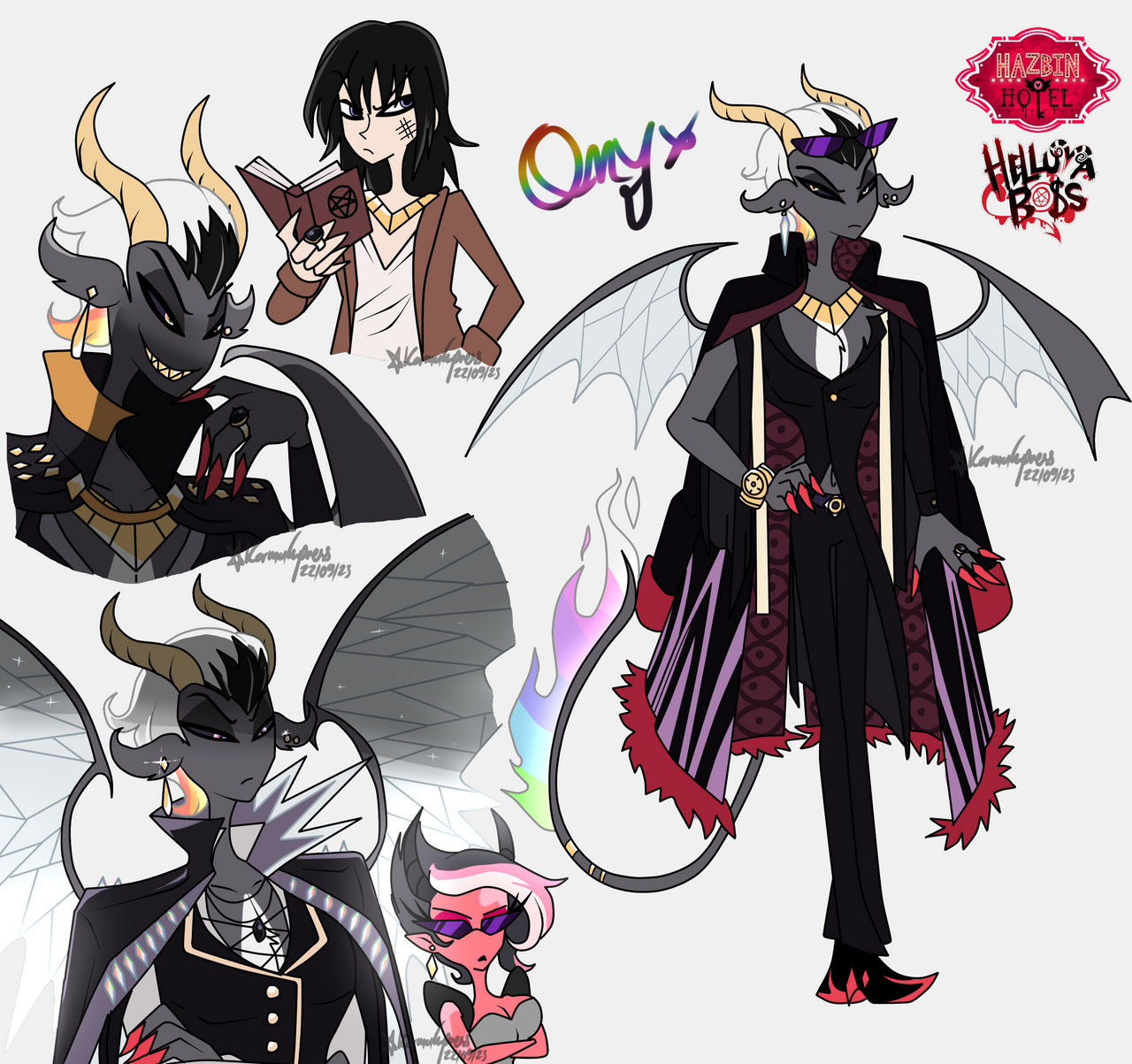 Oc Deviantart HazbinHotel Oc - Onyx Ref 2 by KarmaEmpress666 on DeviantArt