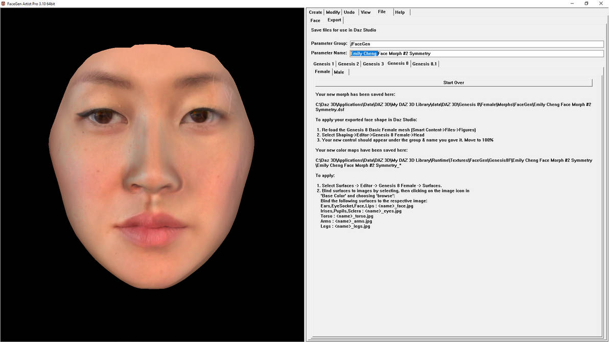 FaceGen results to show you guys - (40 Morphs) by DrMorphGTS on DeviantArt