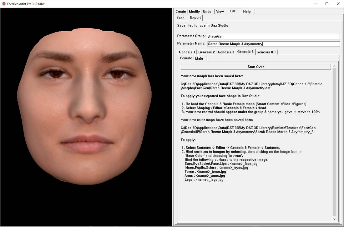 FaceGen results to show you guys - (40 Morphs) by DrMorphGTS on DeviantArt