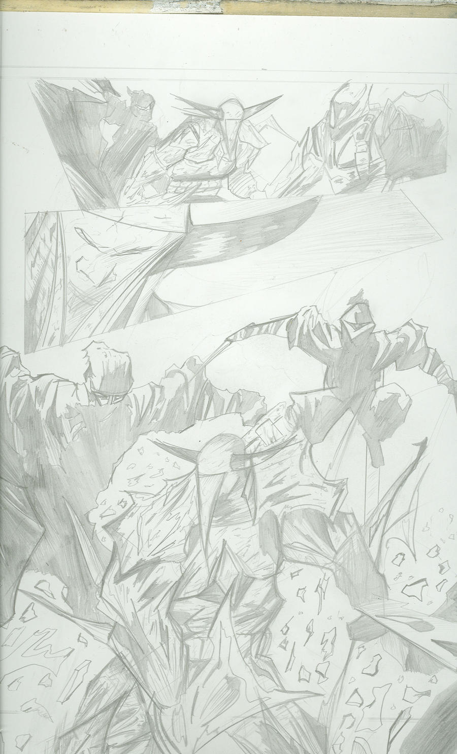 A Penciled Comic Book Page 2