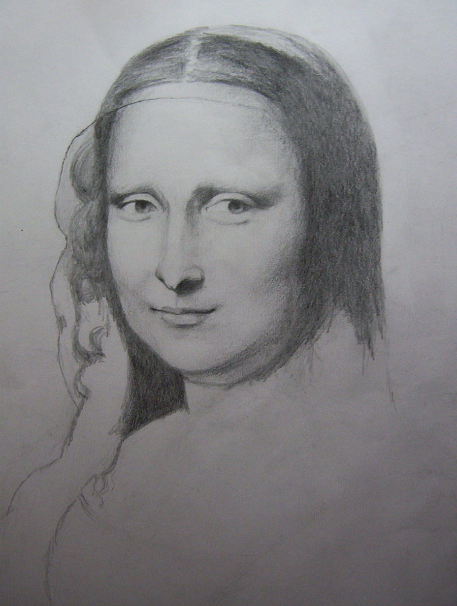 Мона Лиза в штриховке