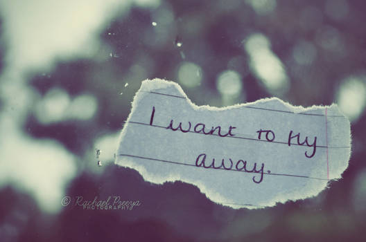 i want to fly away.
