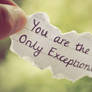 the only exception.