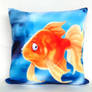 Illustrated Pillow - Gold Fish