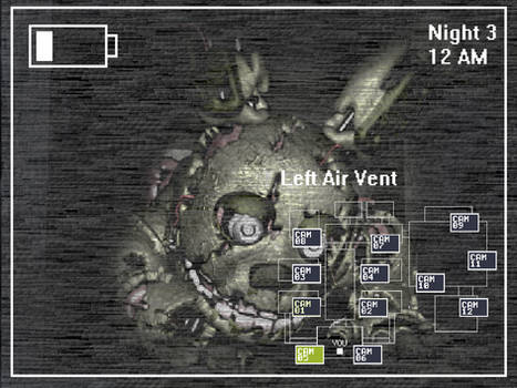 Springtrap in FNAF2 air vent