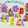 FNAF World Gang (Golden Freddy and Fredbear added)