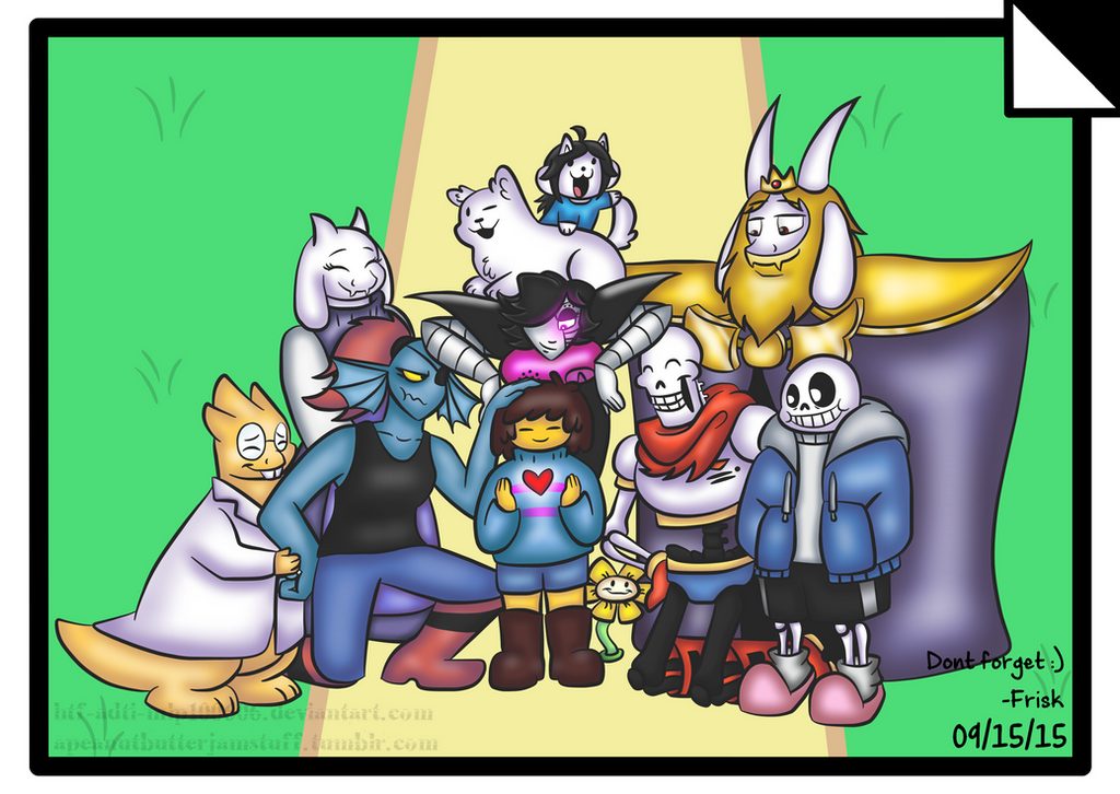 First Undertale Undertale 1st year anniversary (Pacifist) by A-V-J on DeviantArt