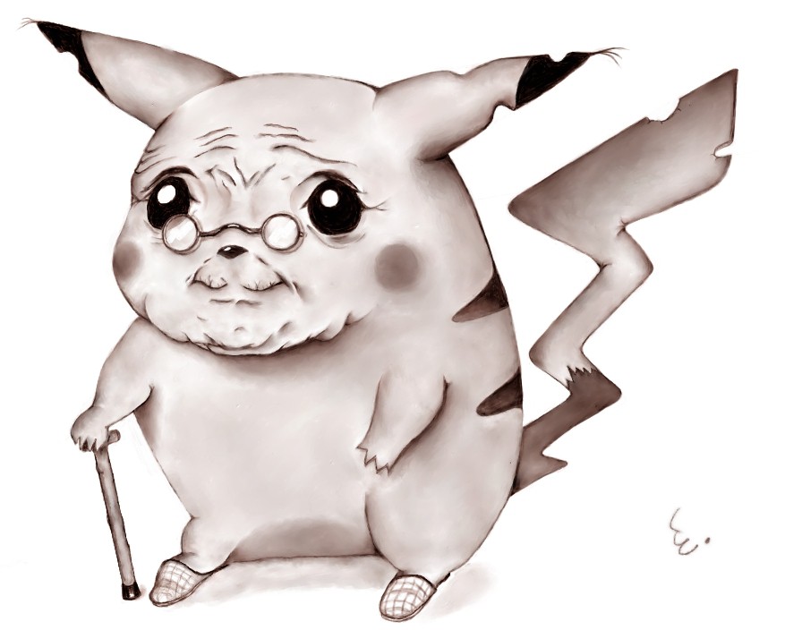 Image result for old man pikachu