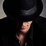 A Man in black hat