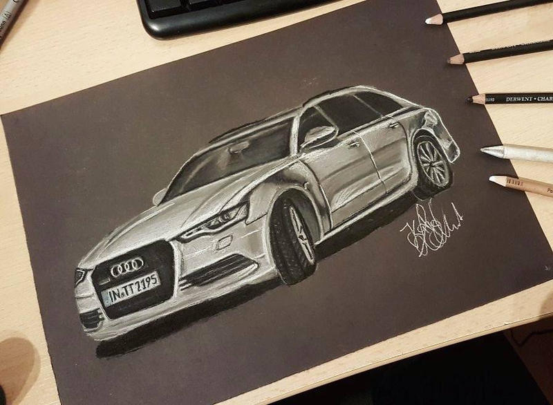 Audi a6 Drawing Zeichnung car Audi a6 4g by KadiiaaH on DeviantArt