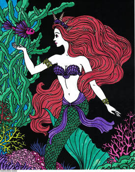 Mermaid Velvet Poster Art Colored By MarinaL 2018