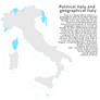 Political Italy and geographical Italy 