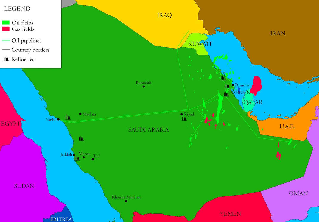 Ksa Rigs Map Oil and gas fields in Saudi Arabia by DanMaps on DeviantArt
