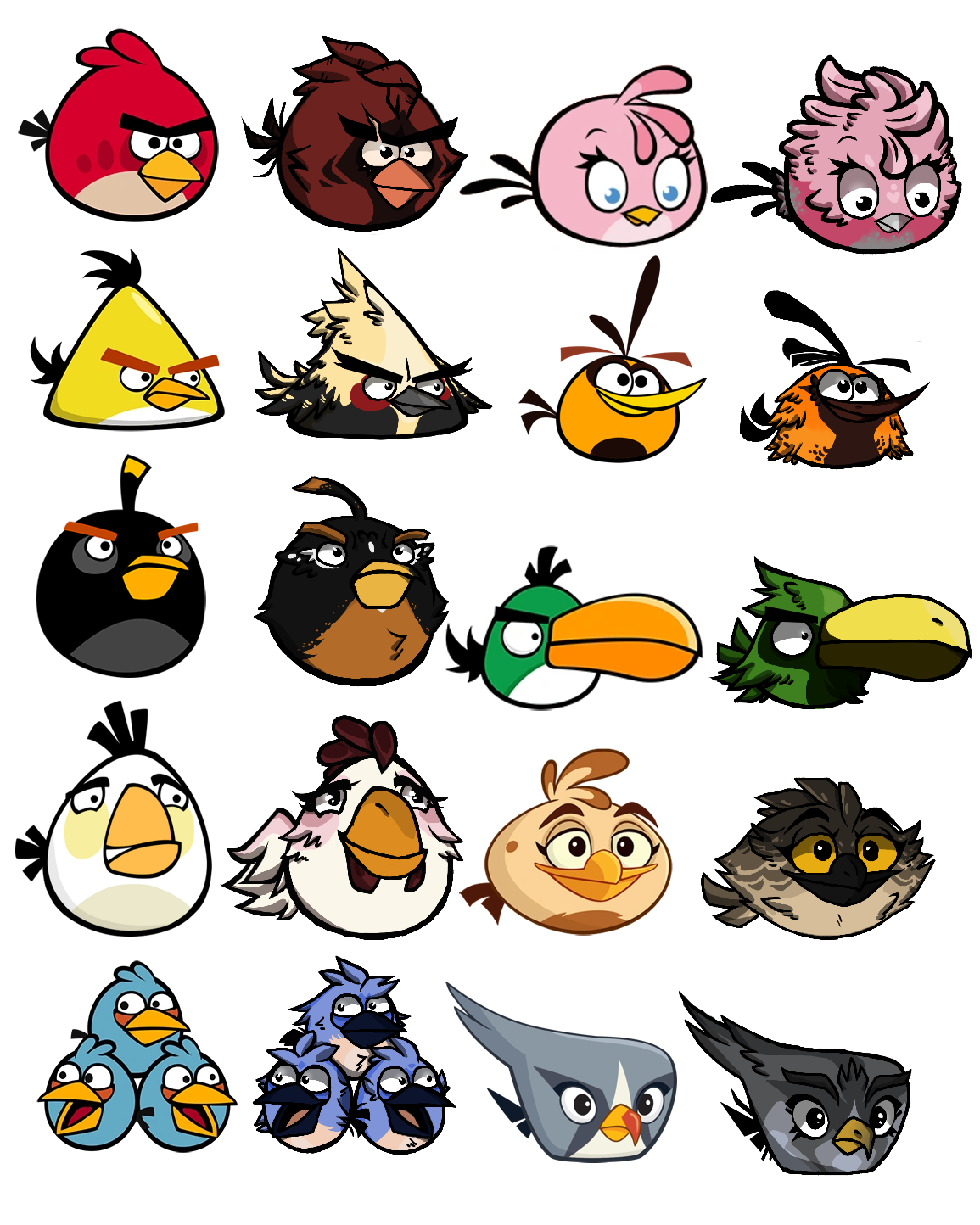 Anger Bird Angry Birds Redesgins. by Anne5684 on DeviantArt