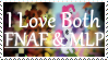 I Love Both FNAF and MLP - Stamp by XxDisaster-PeacexX