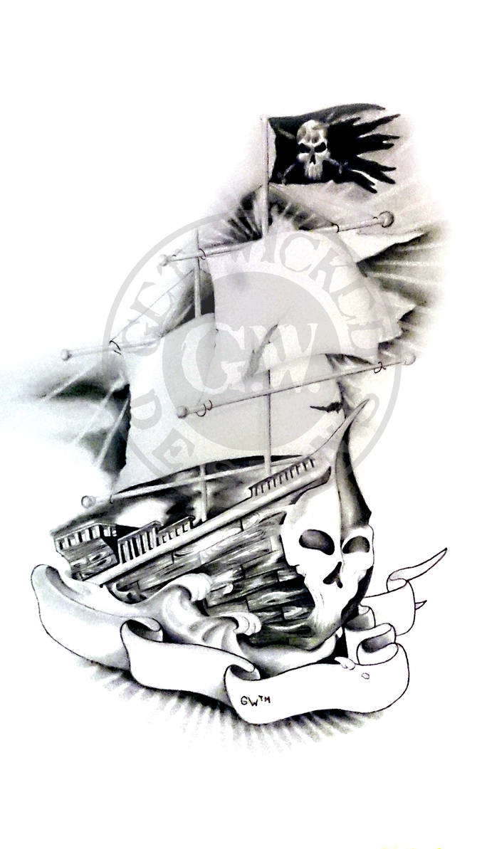 Pirate Ship Tattoo Design by Get-Wicked-Designs on DeviantArt