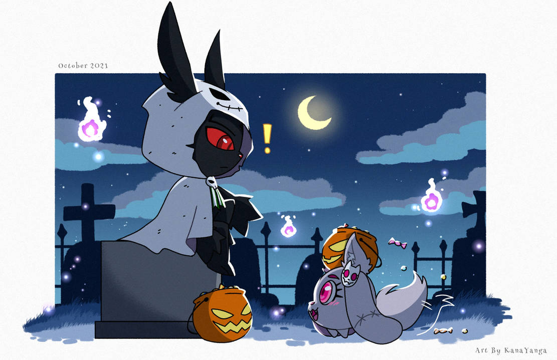 Halloween Mumu and Dark rabbit by KanaYanga on DeviantArt