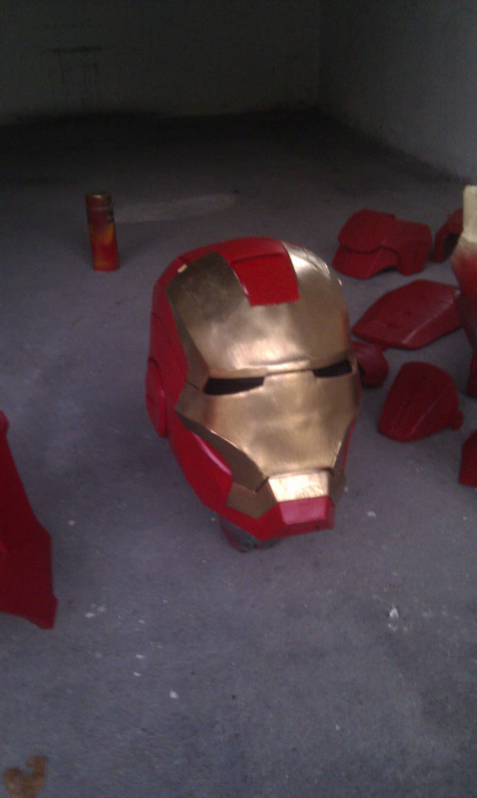 iron man helmet painted by EyeofSauron on DeviantArt