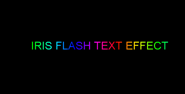 Iris-Flash text effect