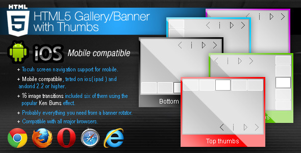 HTML5 Gallery / Banner with Thumbs