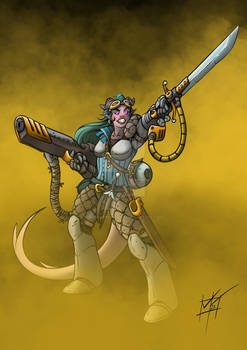 Tiefling Artificer - RPG character illustration