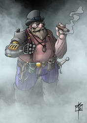 Unarmed Bill - RPG character illustration