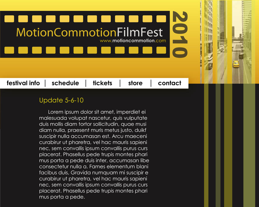 Motion Commotion - Web Page by blankearthdesign on DeviantArt