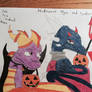 Spyro and cynder at halloween