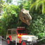 Jurassic Park Tyrannosaurus and Jeep Display
