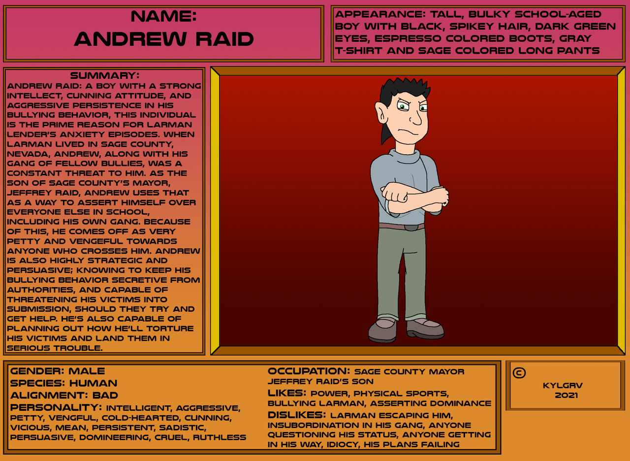 OC Template: Andrew Raid by kylgrv on DeviantArt