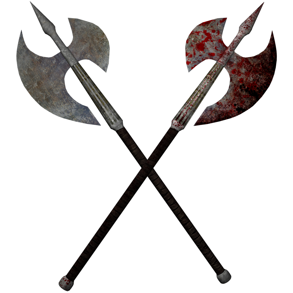 Two-Handed Axe (clean and bloody)