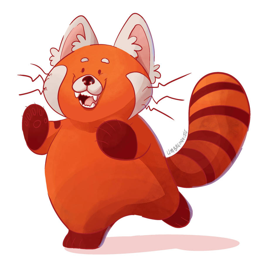 Red Panda Inflation Fluffy Red Panda by UmbreoNoctie on DeviantArt
